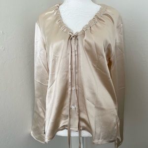 Satin cream blouse
